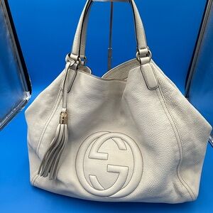 Gucci SoHo Cream Leather Women's Bag